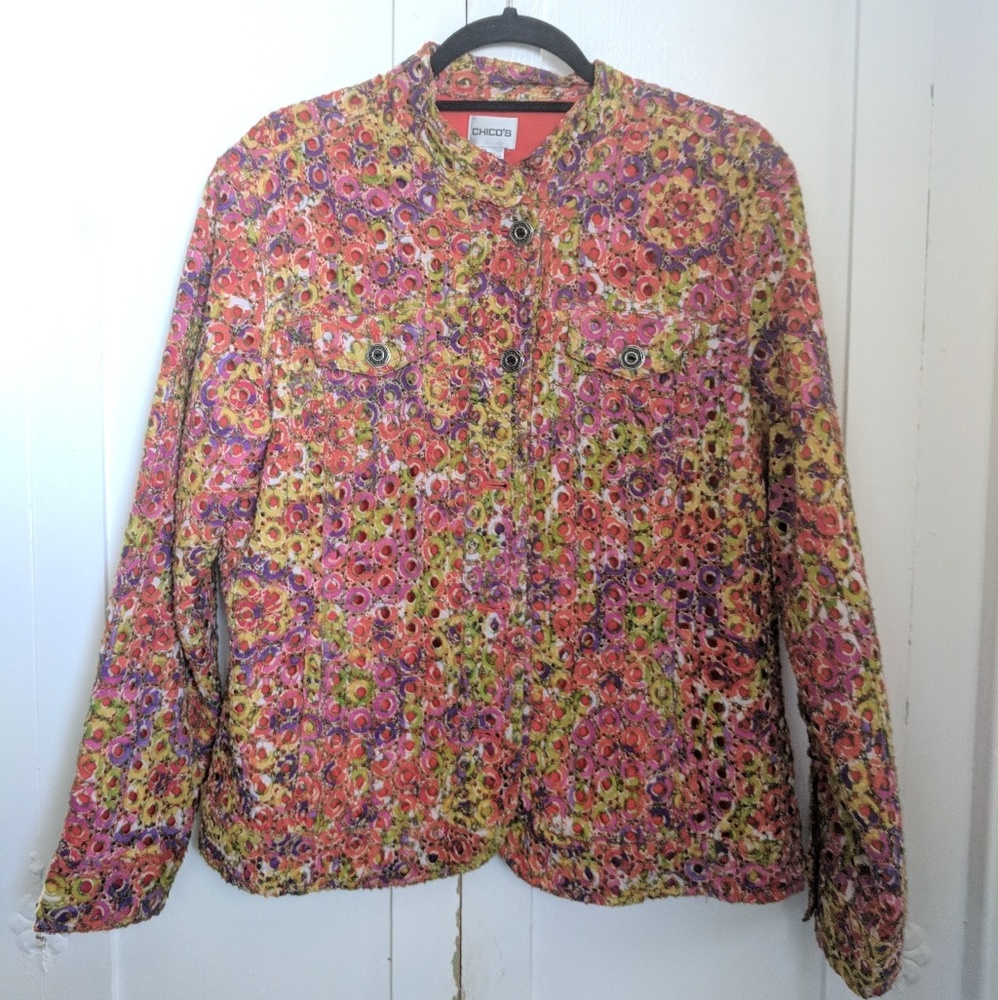 Chico's Embroidered 🌈 Jacket